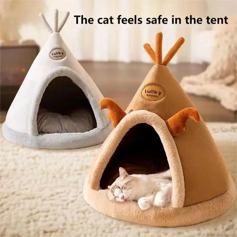 Dog Nest Warm Dog Bed Four Seasons Universal House Type Triangle Tent Closed Cat Nest Dog House Cat Mat Dog Mattress Cat Bed