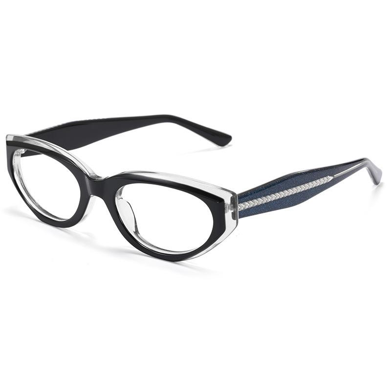 

Fashion Handmade Acetate Cat Eye Glasses Frame Women Optical Prescription Custom Eyeglasses Men Blue Light Protection Eyeglasses