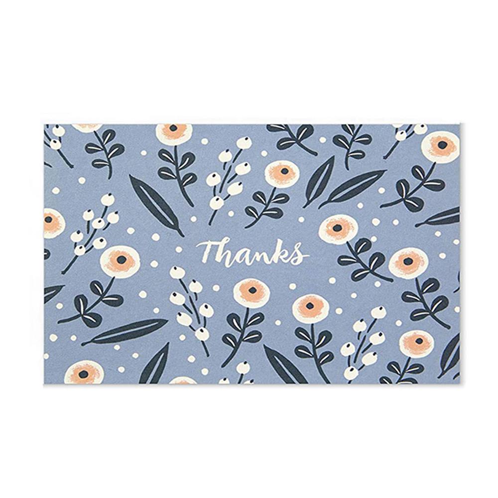 30 Stück Blattblumen Dankeskarten mit Umschlagaufklebern Einladungen Innen leer Grußkarten Postkarten Geschenkkarten 9X5,4cm
