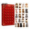 Christmas Advent Calendar 2026 Pet Themed 2026, 24 Days Countdown with Tree Ornaments Set Pcs Mini 3D Cat Dog Ornaments, Holiday Gifts for Home Party