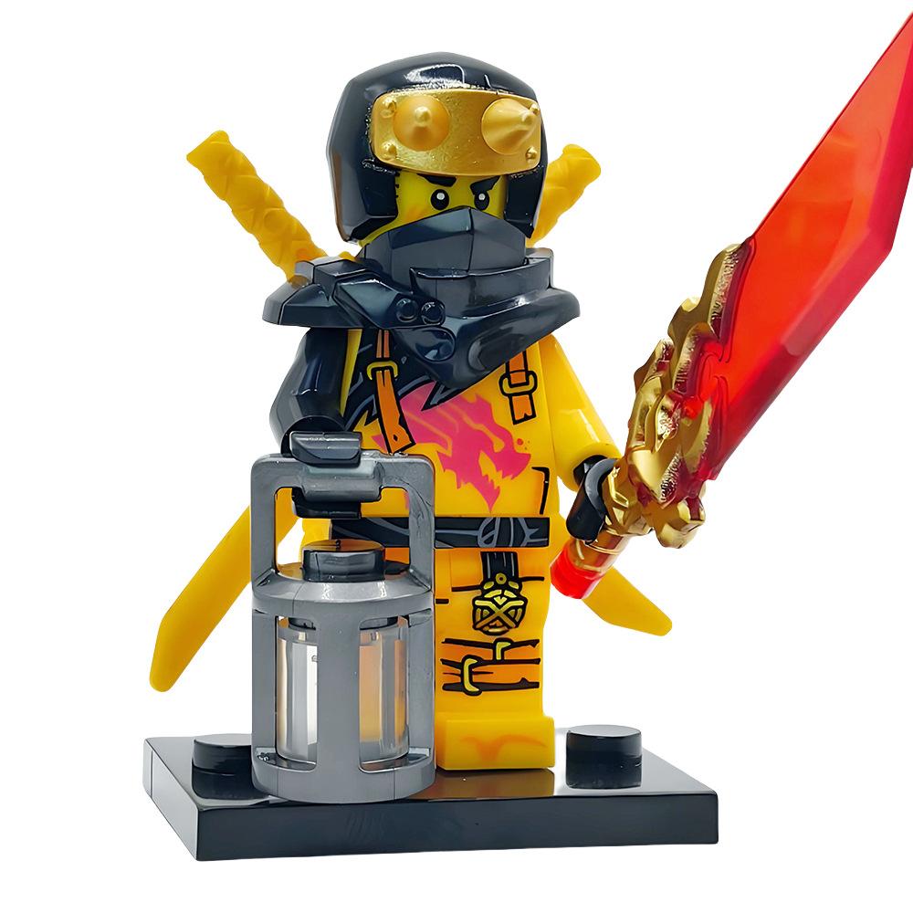 The New Ninja Building Block Figurine 19 Season Dragon Shoulder Armor Suit Protagonist Nine Assembled Figurine Boy Toy