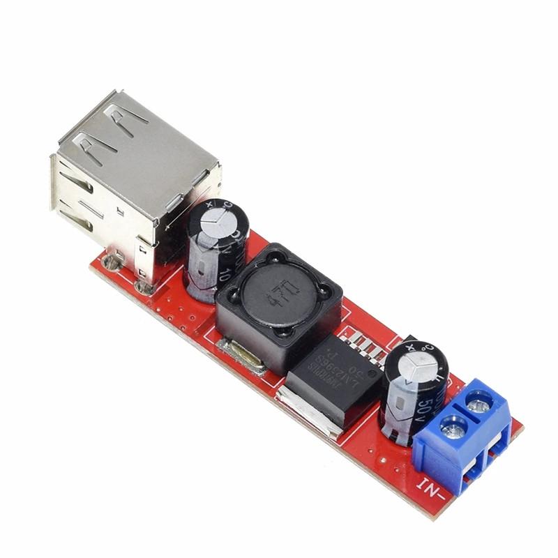 

Dual USB Output 9V/12V/24V/36V To 5VDCDC Car Charging 3A Buck Regulator Module