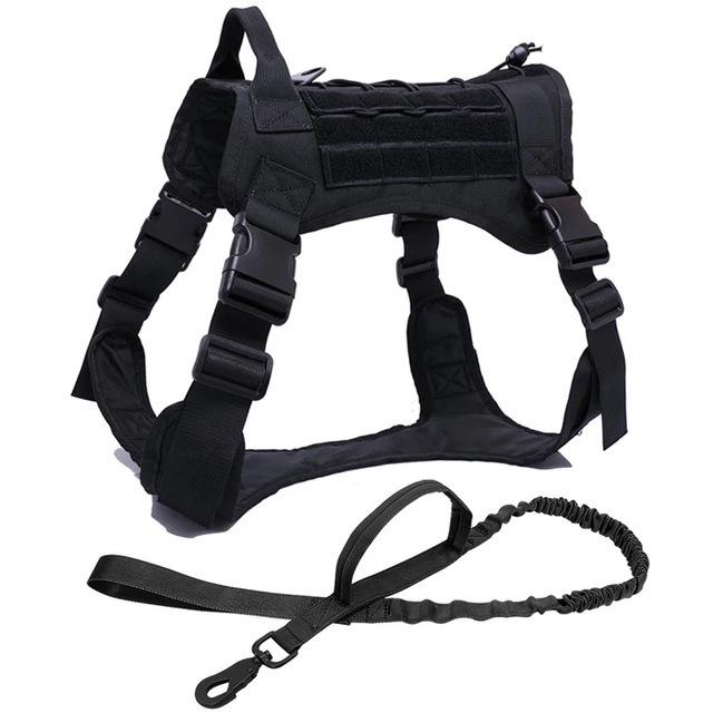 Outdoor Tactical Dog Harness with Leash, Vest & Clothing - Nylon Military Training Gear