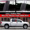 For Nissan Titan 2004-2015 4Pcs Car Window Door Column B C Pillar Post Cover Trim Glossy Black Mirror Effect PC Material Sticker