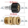 Car Washer Foam Lance Connector Stainless Steel M22 To 1/4" 3/8" Quick Disconnect Plug Pressure Washer Quick Connector Adapter
