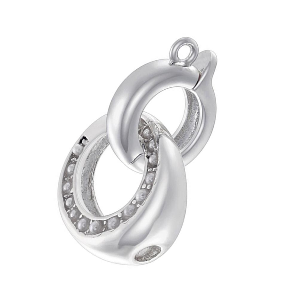 Elegant Cubic Zirconia Clasp Portable for Pearls Enhancing Push Connectors Jewelry Accessory for Bracelets Necklacer