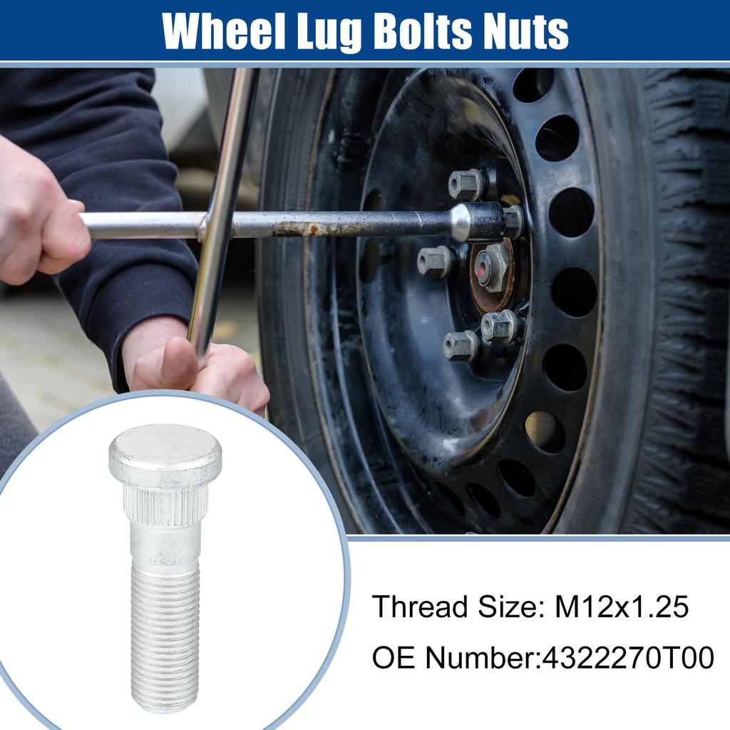 ACROPIX M12x1.25 Wheel Nut Hub Assembly Wheel Stud for Nissan Sentra 1995-2022 Part # 4322270T00-1