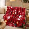 Christmas Flannel Throw Blanket, Cozy Holiday Decor for Couch and Sofa