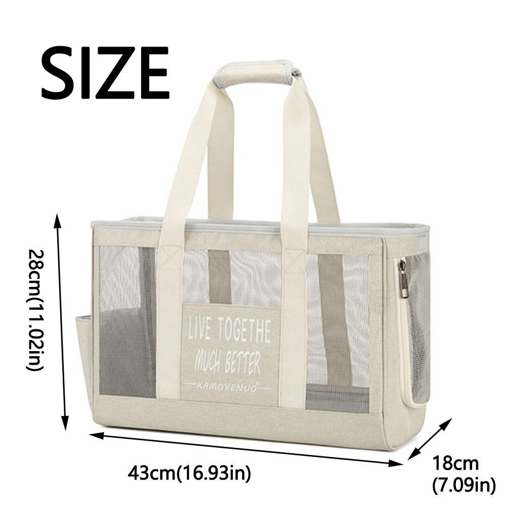 Portable Pet Handbag Mesh Dog Carrying Case Comfortable Cat Tote Pouch  Pet Accessories