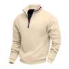 Mens Thick Fleece Loose Stand Collar Half Zip Casual Warm Sports Sweatshirt