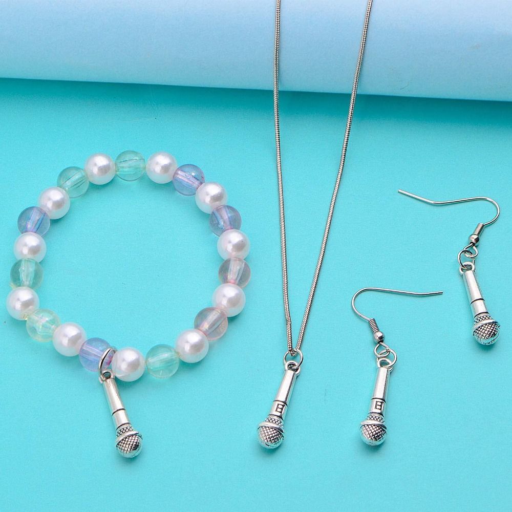 50pcs 24x7mm Microphone Charms Antique Silver Tibetan Charms Vintage Charms  Bracelet