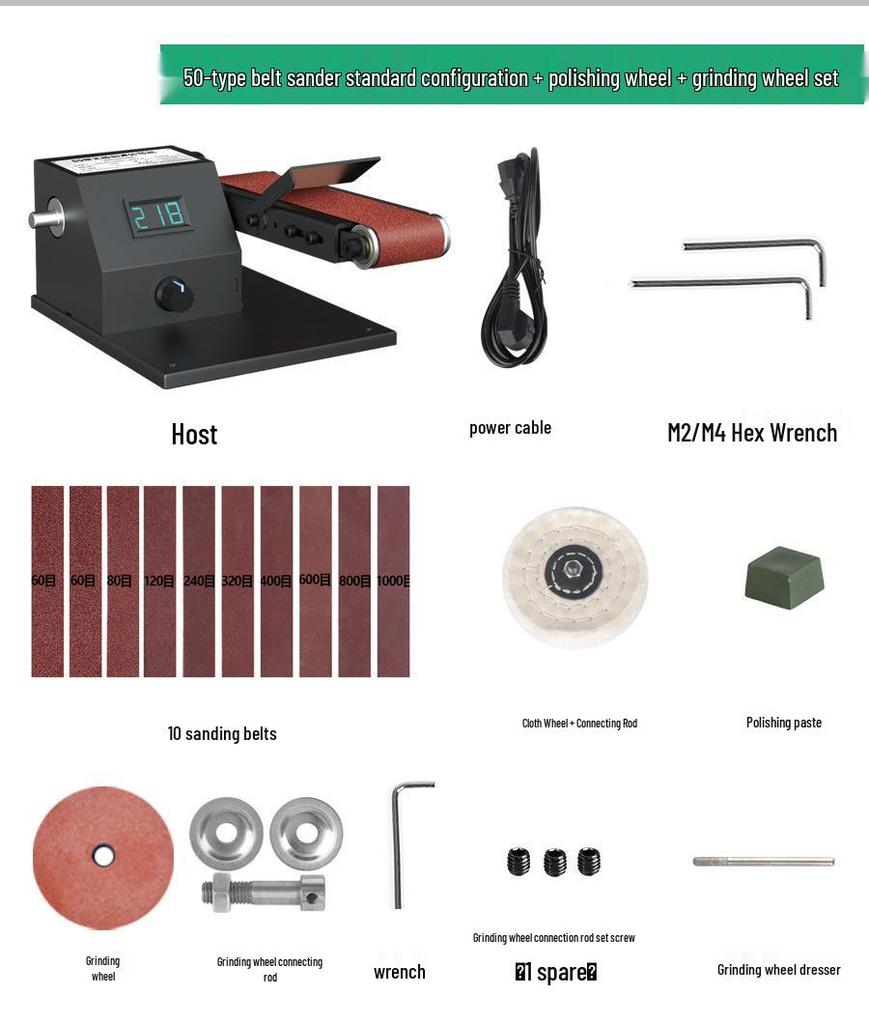 800W Mini Belt Sander and Polisher with Fixed Angle Knife Sharpener