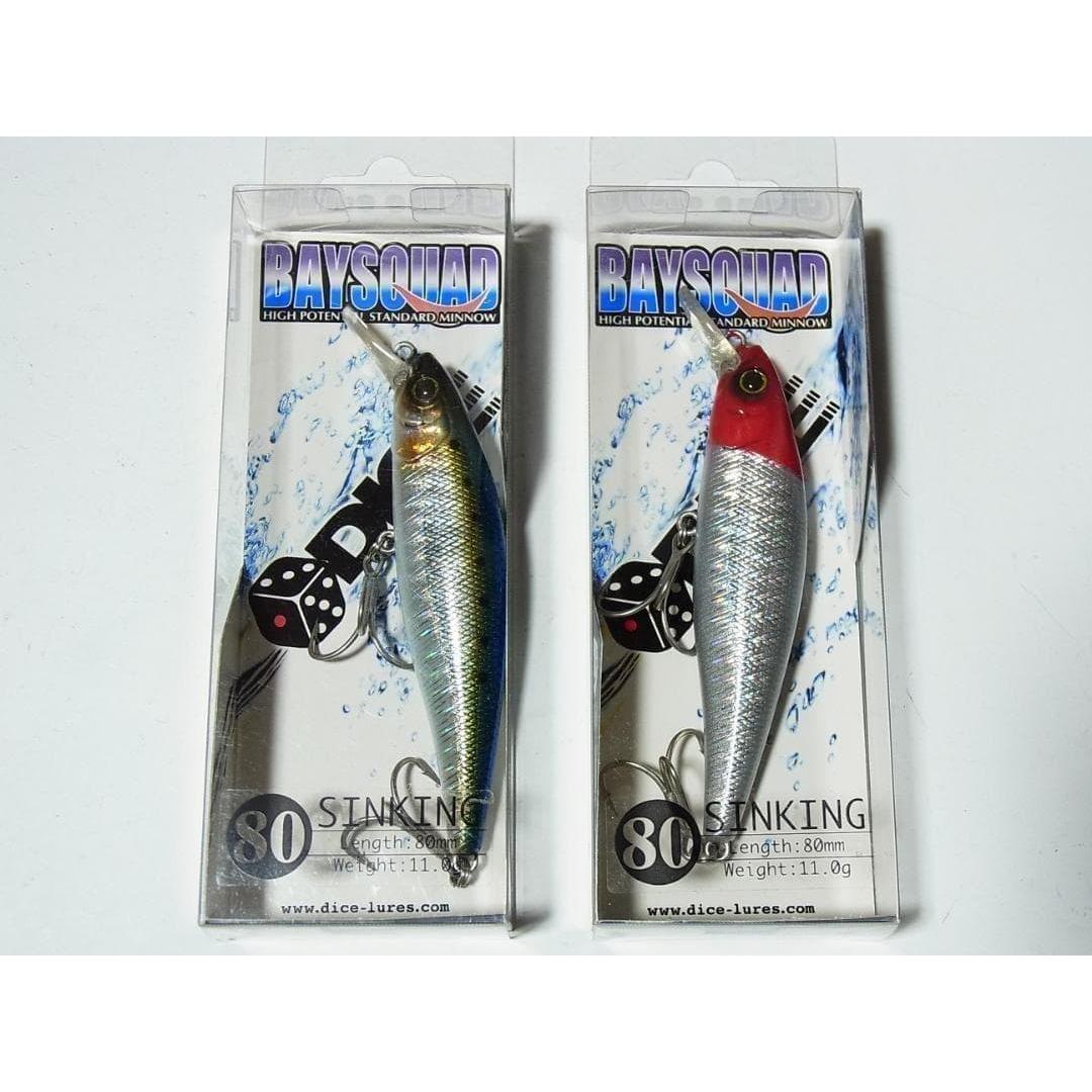 Used Jackal Bassquad 80S New Set of 2 Sinking Minnow Seabass