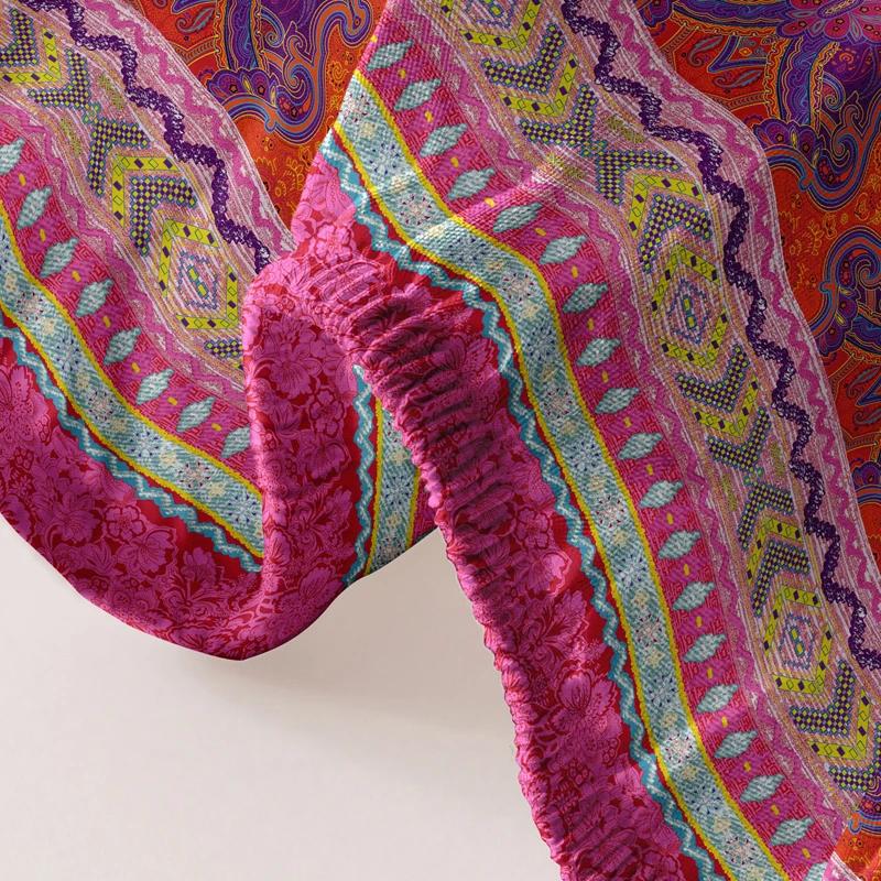 1 Bohemian Patterned Frosted Bedsheet, Bedroom Printed Bedspread, Bedding (Excluding Pillowcases)