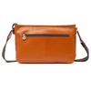 Doubles Leather Shoulder Bag for Men and Women, Crossbody, Simple Design, B5 Size Capacity, Cowhide Leather, JPU-7465 (Camel)