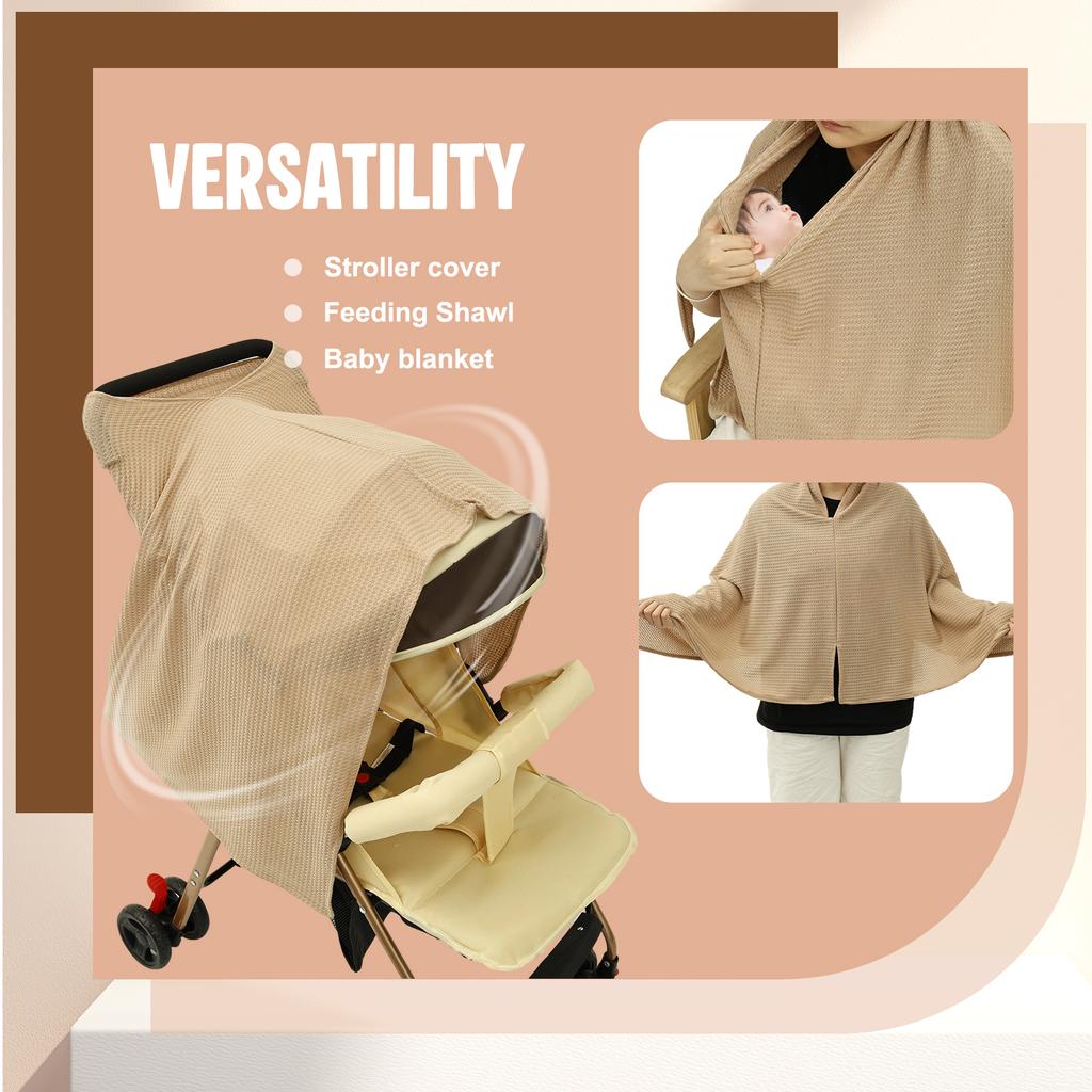 Pokrowiec do karmienia piersią Bawełniany Oddychający Szal do karmienia piersią Lekki Wygodny Pokrowiec do karmienia Wielofunkcyjny Pokrowiec na fotelik samochodowy dla dziecka