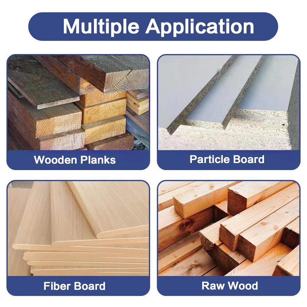 6Pcs Titanium Coated Countersink Drill Bit Set 1/4 Inch Hex Shank 5 Flute 90 Degree Wood Chamfering Cutter