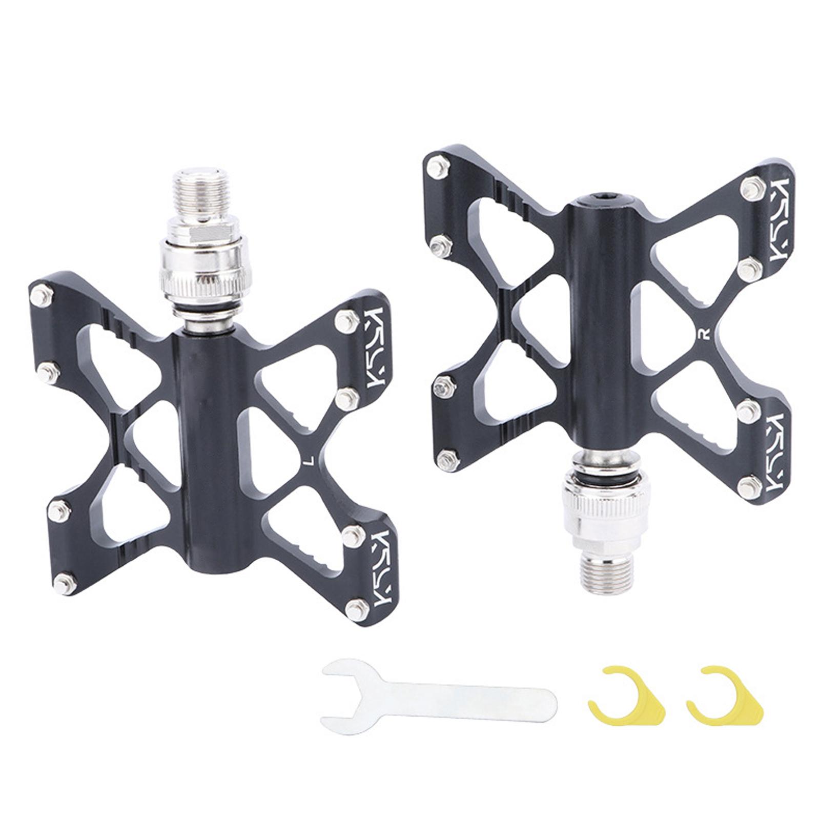 

Bicycles Pedals Aluminum Alloy Mountain Bikes Pedals 9/16 Inch Bicycles Pedals Antislip Ball Bearing Pedals for Bikes чёрный