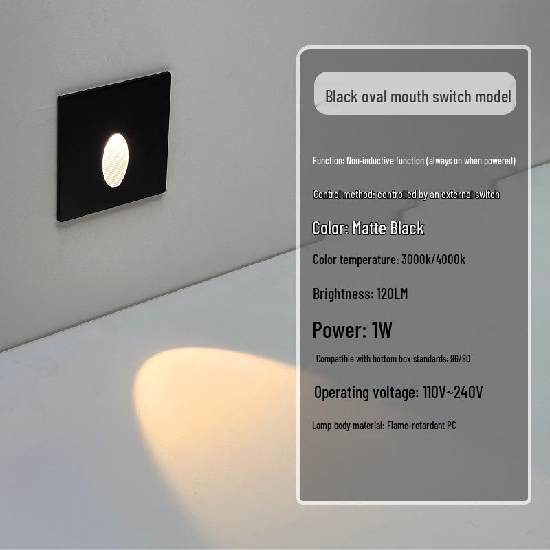 Ultracienka lampka nocna z czujnikiem magnetycznym do wbudowania typu 86 na schody i korytarze