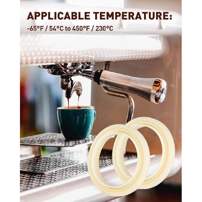 54mm Silicone Steam Ring, 2PCS Grouphead Gasket Replacement Accessories, No BPA Silicone Gasket Seal, for Breville Espresso Machine