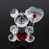 Orsetto di Cristallo Carino con Ornamenti a Forma di Cuore Animali in Miniatura Cartone Animato Regali Romantici San Valentino Decorazioni per Matrimonio