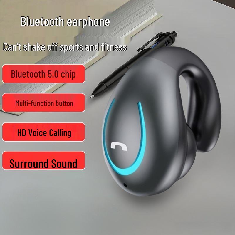 YX08 Painless Clip-On Bluetooth Earphones: High-Quality In-Ear, Wearable Left/Right, Wireless Audio.