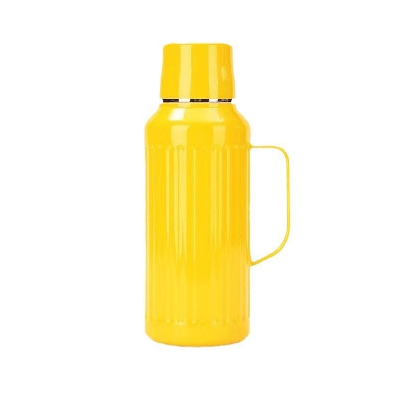 Classic Vintage Mechanical Insulated Flask With Handle 1000ml For Travel And Gift Use