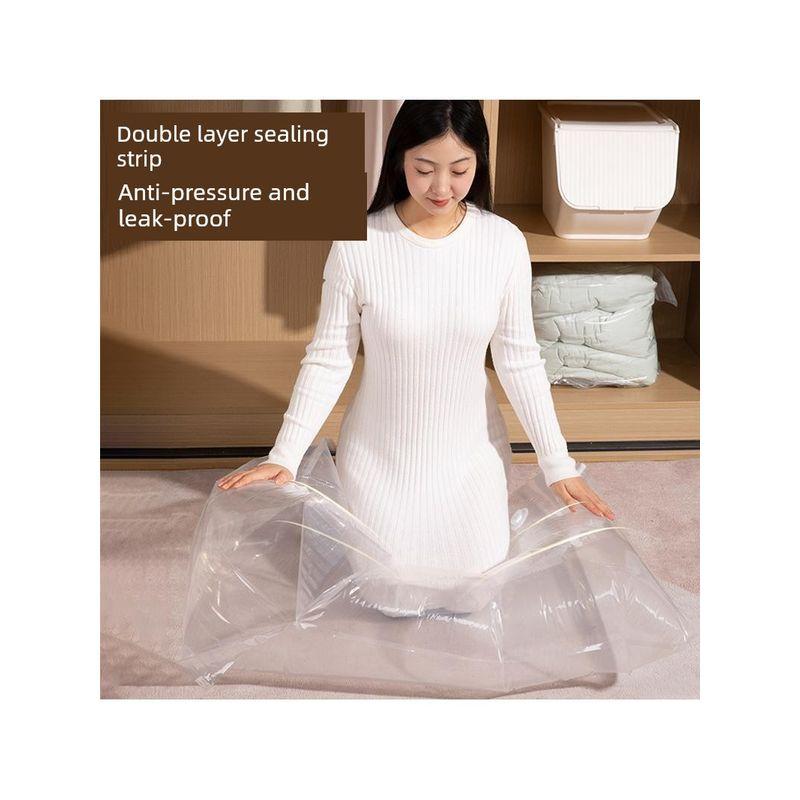 Home-Use Vacuum Compression Bags for Quilts, Blankets, and Clothes; No-Pump 3D Vacuum Storage Bags