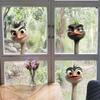 Static Cling Cartoon Ostrich Peeking Through Window Double Sided Same Color Glass Window Sticker Home Decor