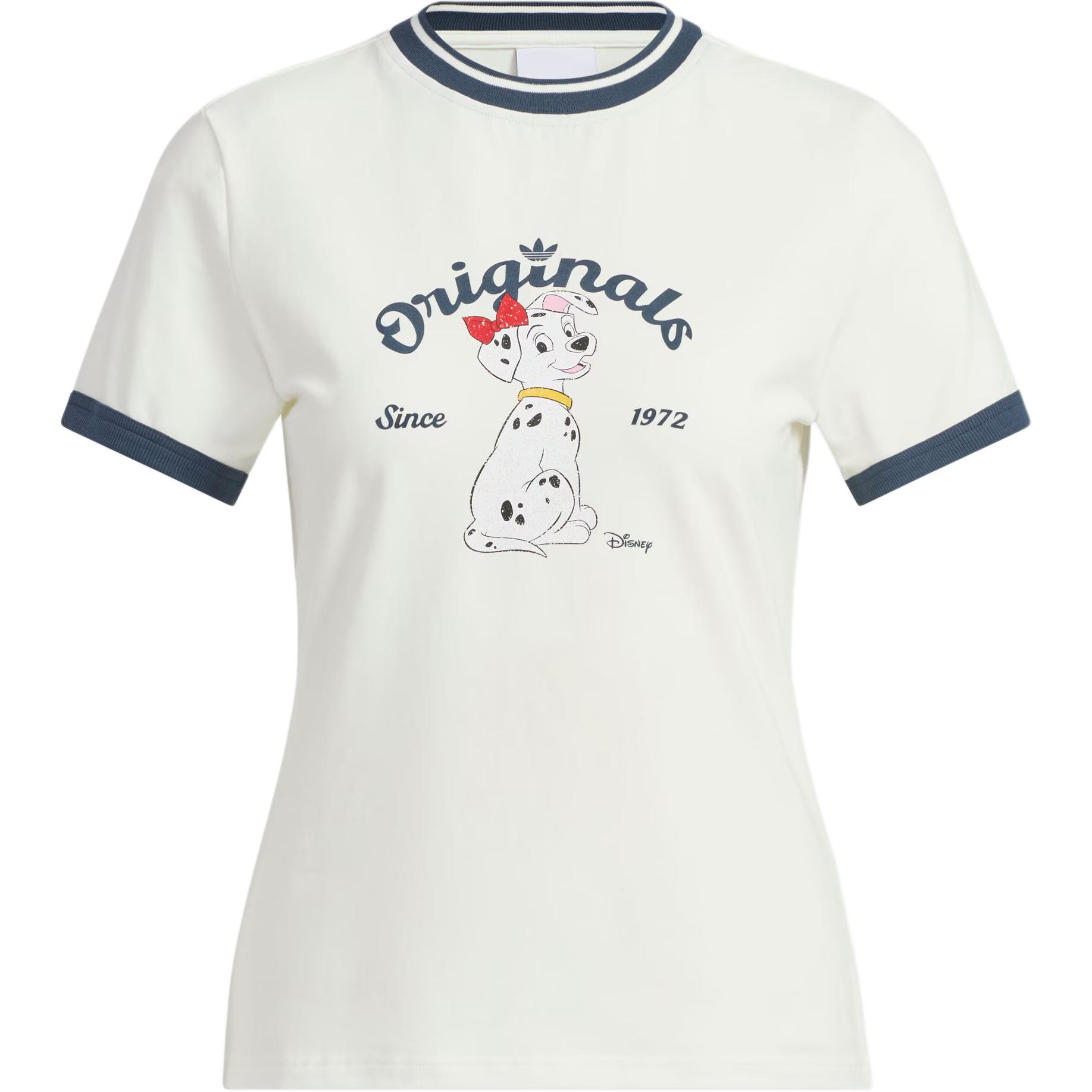 

Adidas Originals X Disney Dalmatian Ringer T-Shirt Women Tops KG6696 L