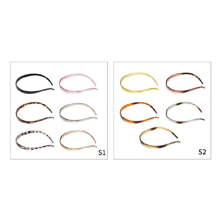 Multi Purpose Hair Grip Set Of 6 Headbands Textured Edges Lightweight Resin Material For Sports Work Long Hair Care