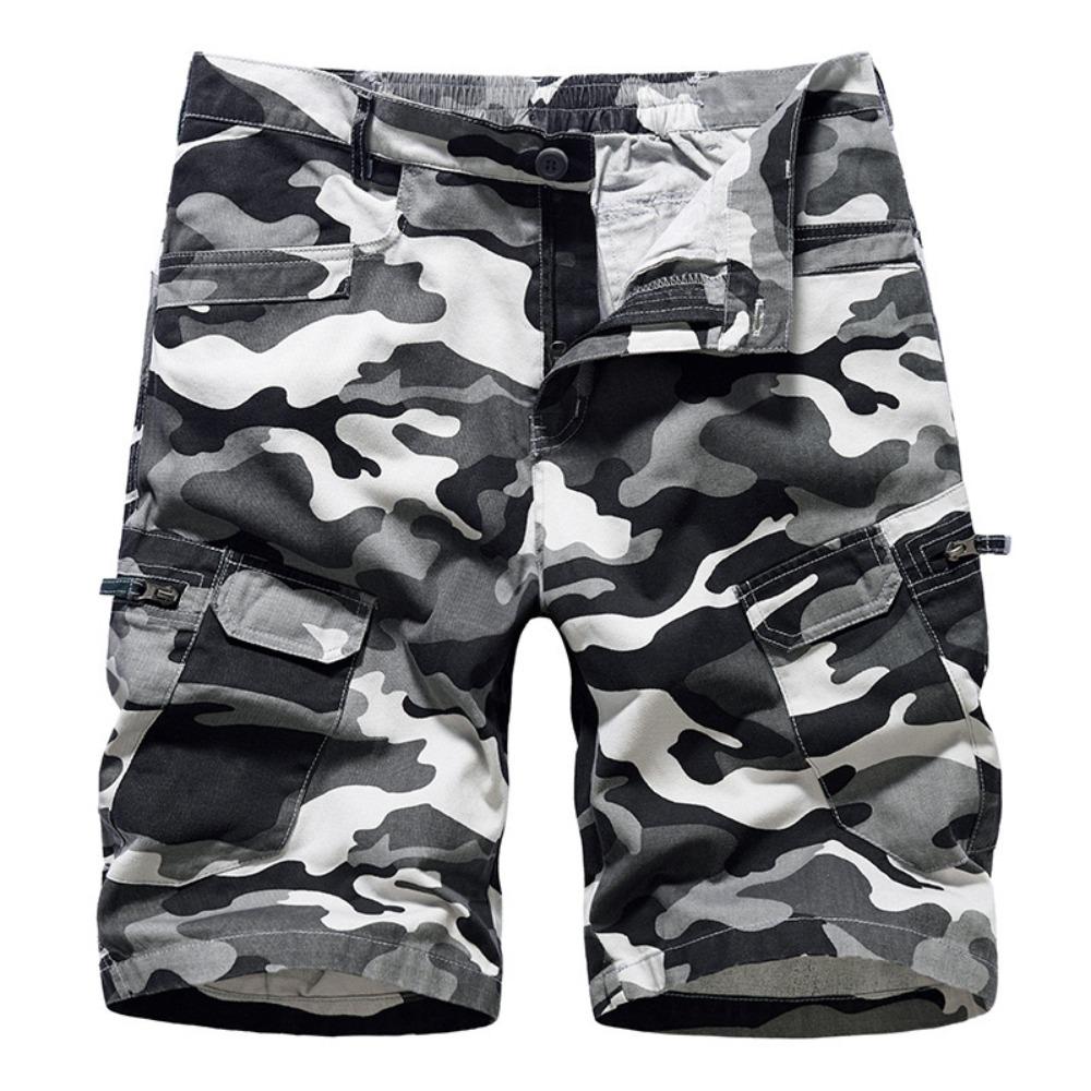 New Summer Men Cotton Cargo Camouflage Shorts Men Clothing Casual Breeche Bermuda Beach Jogger Shorts Male Hot Dropshipping