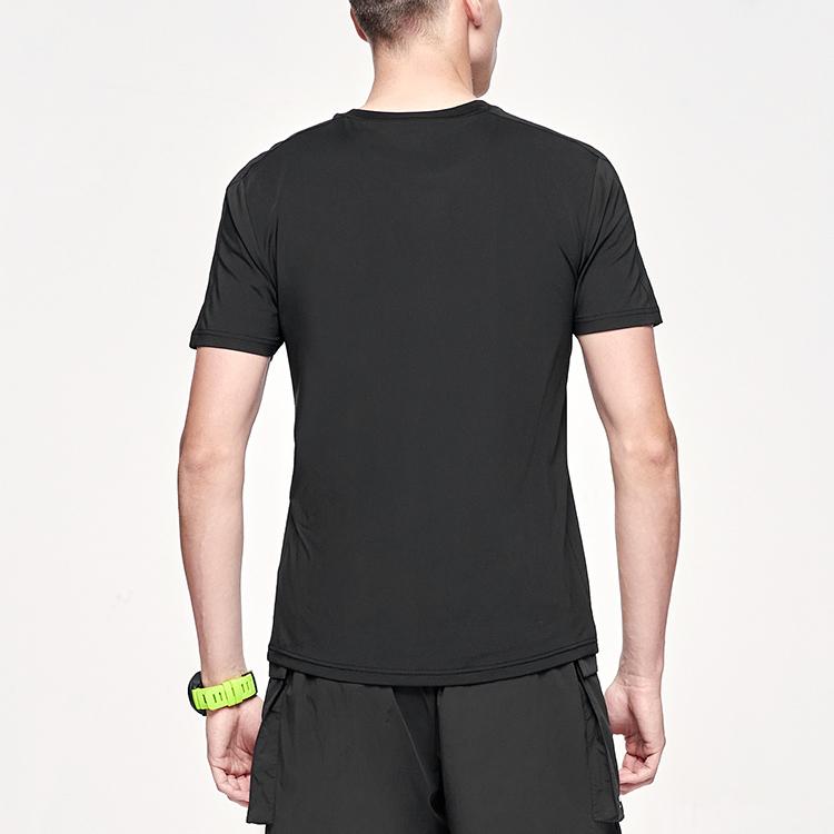 FILA Athletics Logo Print Pullover Round Neck Short Sleeve T-Shirt Men tops Deep-Black A11M121106F-BK