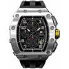 Watch - TSAR BOMBA - Tonneau - Stainless Steel - 50M Waterproof - Luminous Sapphire Crystal