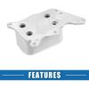 Automatic Engine Oil Cooler No.11427552687 Transmission Heat Exchanger Oil Cooler for Mini Cooper S Aluminum Silver Tone