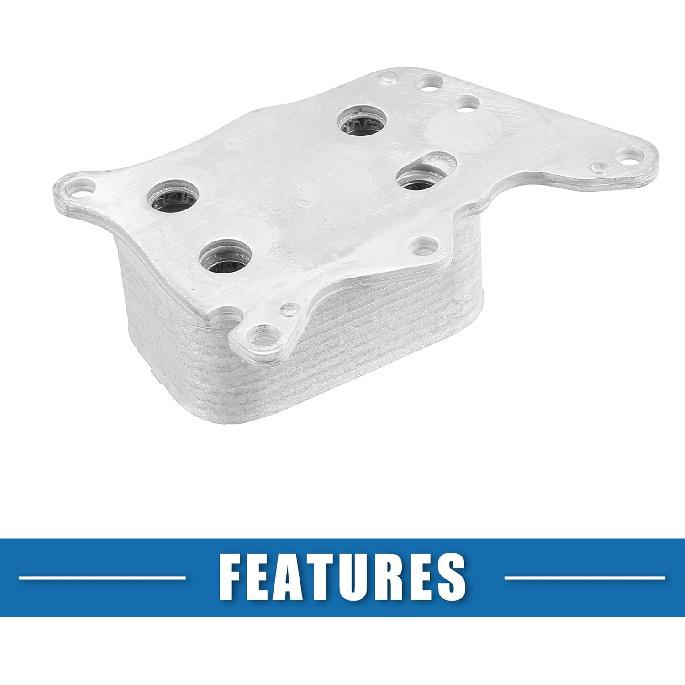 Automatic Engine Oil Cooler No.11427552687 Transmission Heat Exchanger Oil Cooler for Mini Cooper S Aluminum Silver Tone