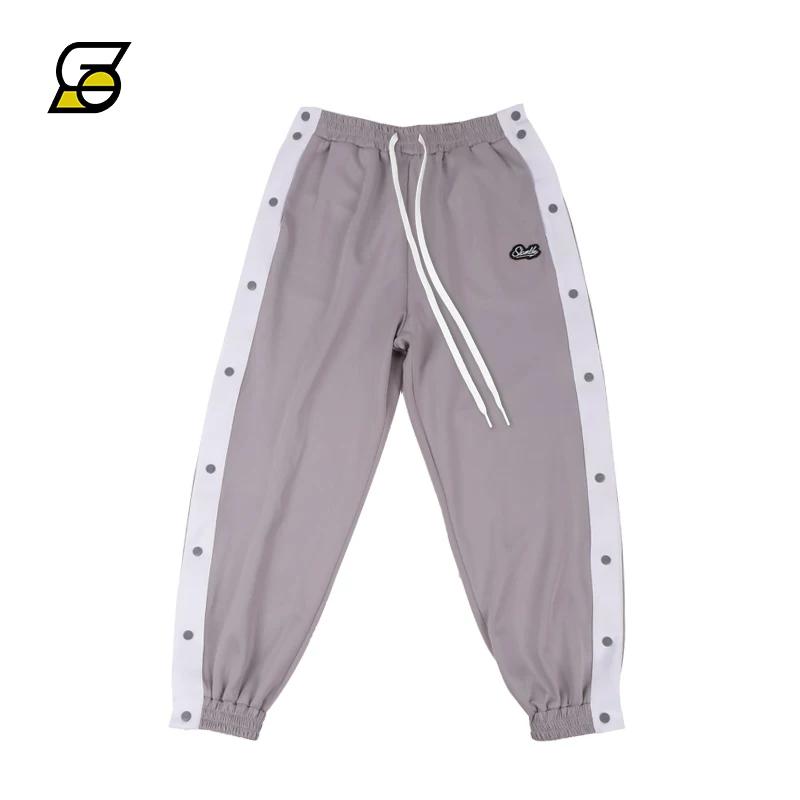 Slamble American Basketball Jogger Pants Warm-up Row Button Pants XL серый