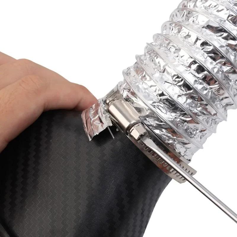 1Set Universal Car Front Bumper Air Intake System Funnel Pipe Set Round/Square Nozzles Vent Tube Kit Turbo Air Inlet Tuyere