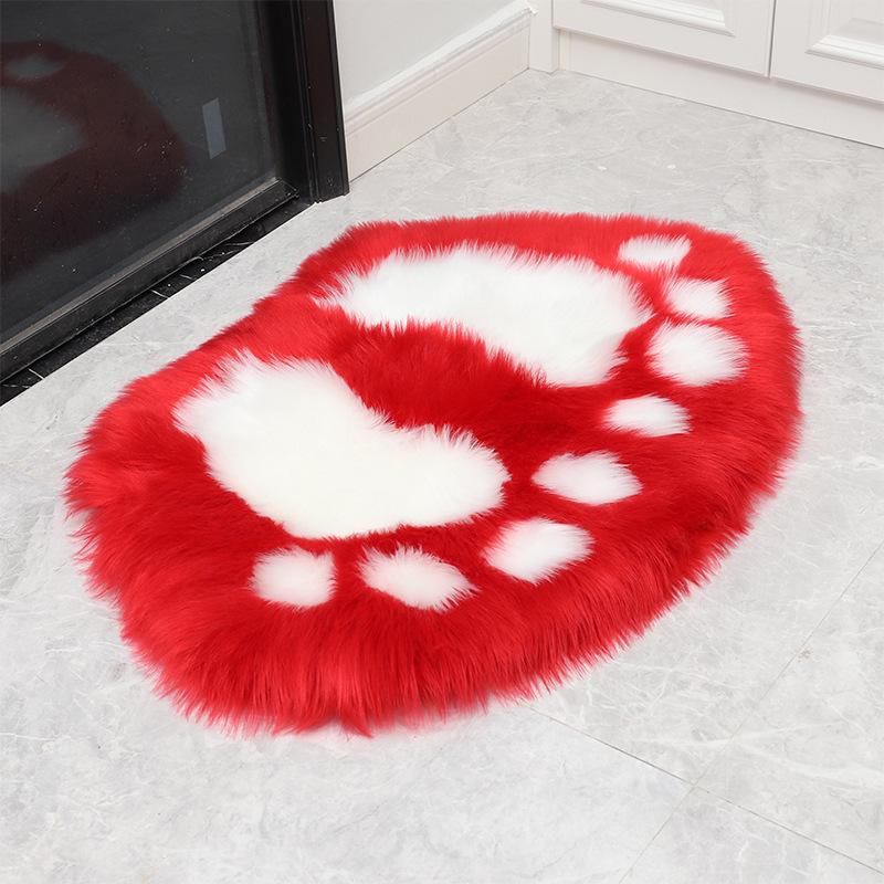 Rectangular Imitation Wool Floor Mat for Bedroom, Living Room, or Children's Room