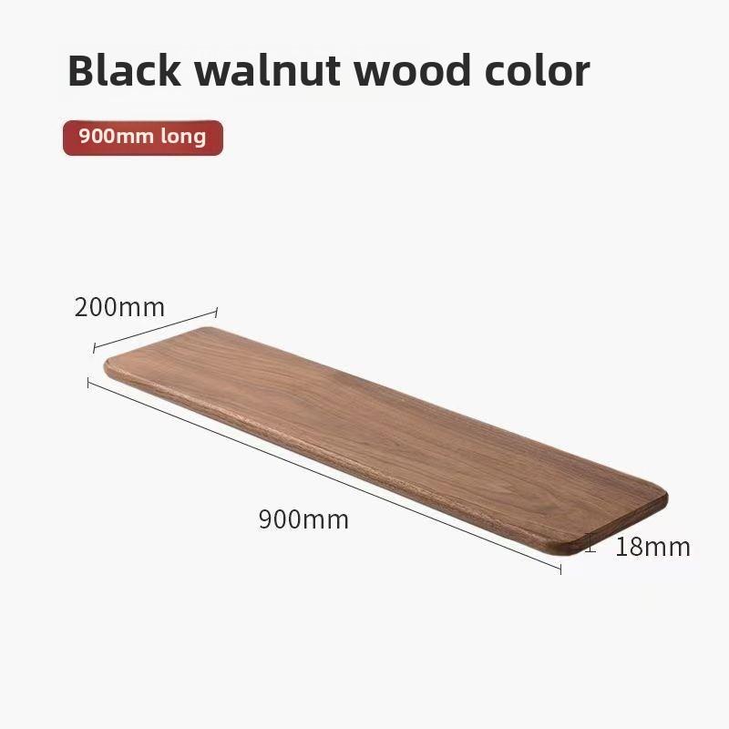 Solid Wood Flat Board Wall Mount Storage Rack Flat Partition Walnut Hanging Rack Room Decoration Storage Board