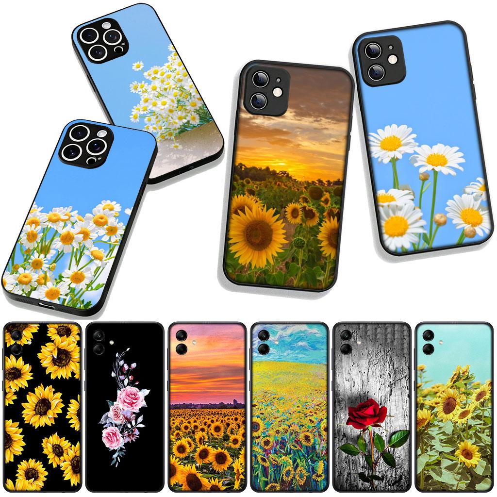 Daisy Sunflower Rose Flower Peony Red for Samsung Galaxy A36 A17 A26 A07 A35 A54 A53 A13 A33 A34 S8 S9 S20 S21 FE S10 Plus Case