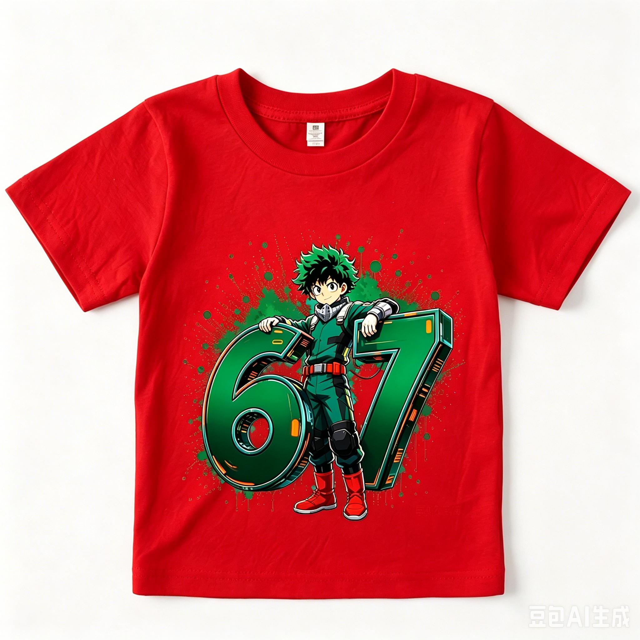 My Hero Academia Izuku Midoriya 67 Print Kids Cotton T Shirt Casual Top for Boys Girls 100