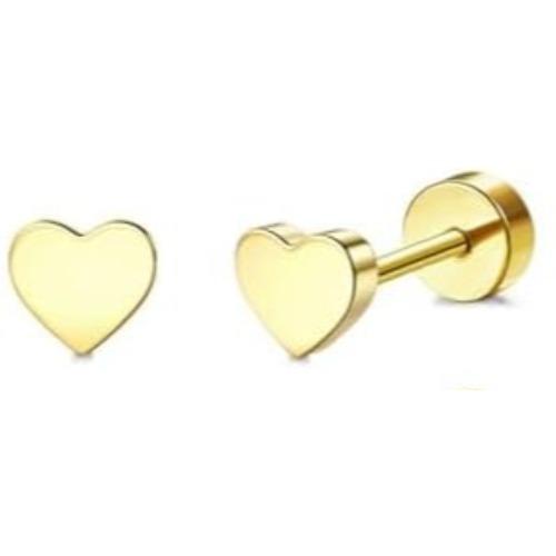 Drperfect 1Pair Flat Back Earrings for Women Surgical Steel Earrings for Sensitive Ears Hoop Stud Cartilage Tragus Piercings