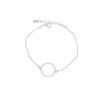 Exquisite S925 Sterling Silver Geometric Circle Bracelet - Electroplated Micro-Set Jewelry for Trendy European and American Style