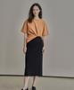 Kkeulle Oversized Logo Embroidered T-Shirt_Orange
