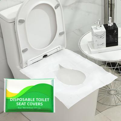 1packs of 10 PCS Disposable Toilet Seat Cover 100% Waterproof And Safe Travel Camping Hotel Bathroom Accessory Pad Portable