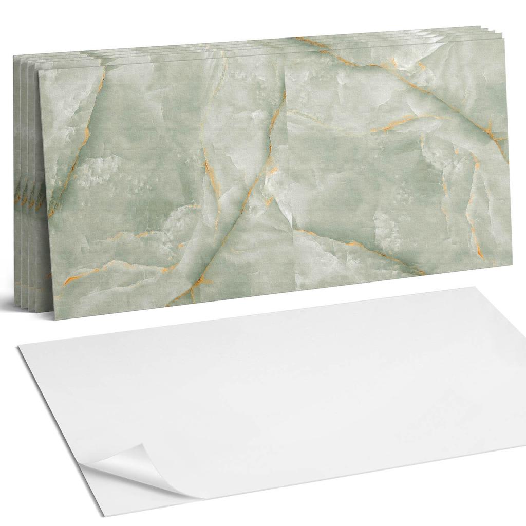 Komplet Kafelków Winylowych Z Wzorem Samoprzylepne Do Sypialni Naturalny Wzór Marmuru 6X60X30 Cm