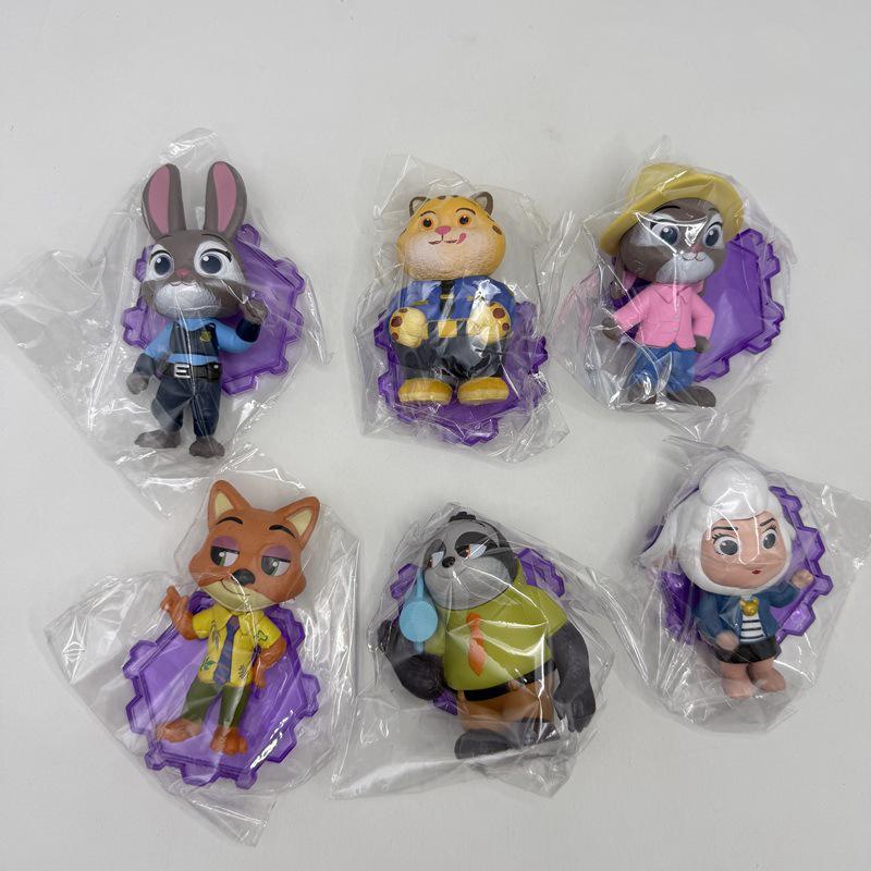 Zootopia Figurines: Sloth, Rabbit, Fox, Police Officer Dolls - 6 Styles Standing Pose Models