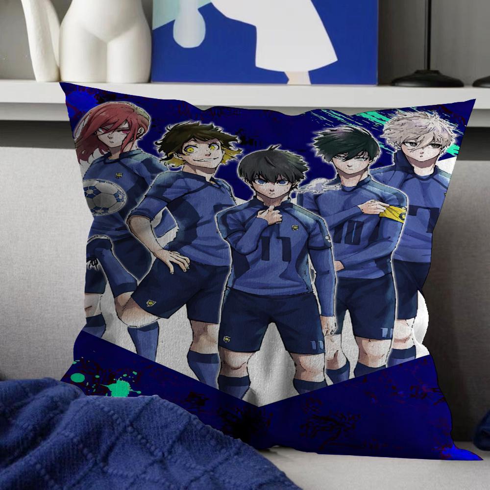 Blue Lock Anime Pillowcase Toon Gift Cushion Cover Bedroom Home Sofa Chair Seat Decor Pillow Case