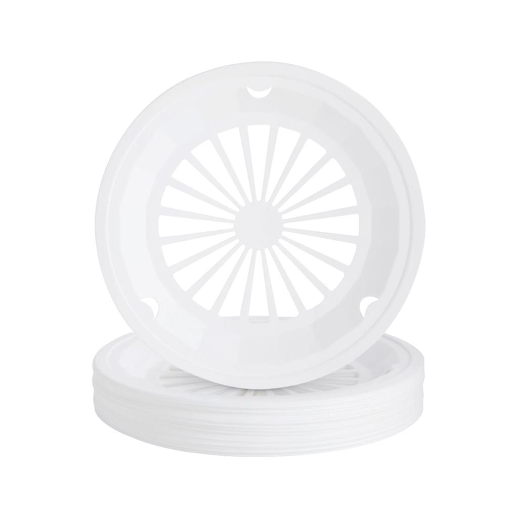 A Set Of 20 Reusable Plastic Paper Plate Holders That Can Hold 9-inch Plates